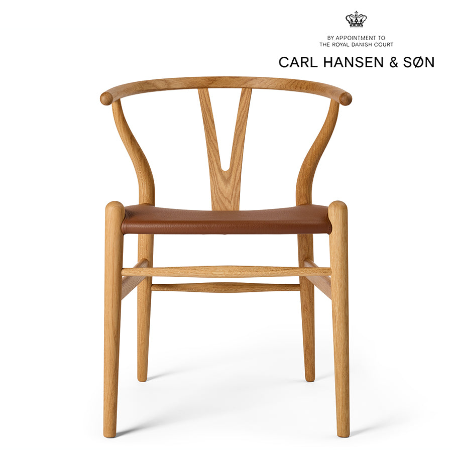 Yチェア（ワイチェア）CH24P レザー座面 | Hans. J. Wegner (ハンス・J