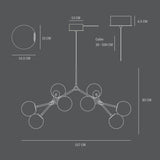 101 COPENHAGEN【日本代理店】デンマークデザイン Drop Chandelier Bulp Grey (5m)