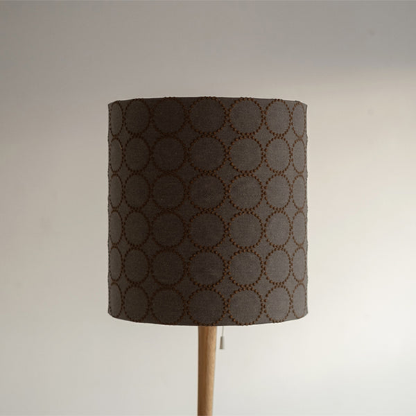 kilta floor lamp (tambourine) grey x yellow | oak/walnut solid wood