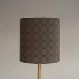 kilta floor lamp (tambourine) grey x yellow | oak/walnut solid wood