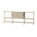 String フリースタンドシェルフ ×3列 棚板＋キャビネット×1