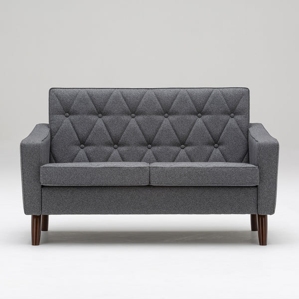 カリモク60【正規販売店】 ロビーチェア 2シーター セラムダークグレー