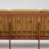 カリモク60【正規販売店】フレームチェア 3シーター マスタードイエロー