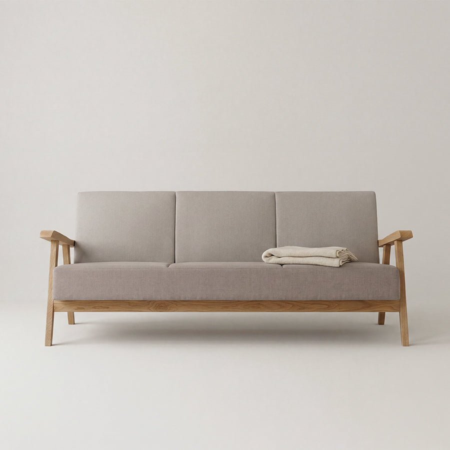 アイアン×ウッドフレーム3シーターソファ　無垢材　北欧家具 Basic Sofa 3シーター | 北欧家具 北欧インテリア通販サイト greeniche