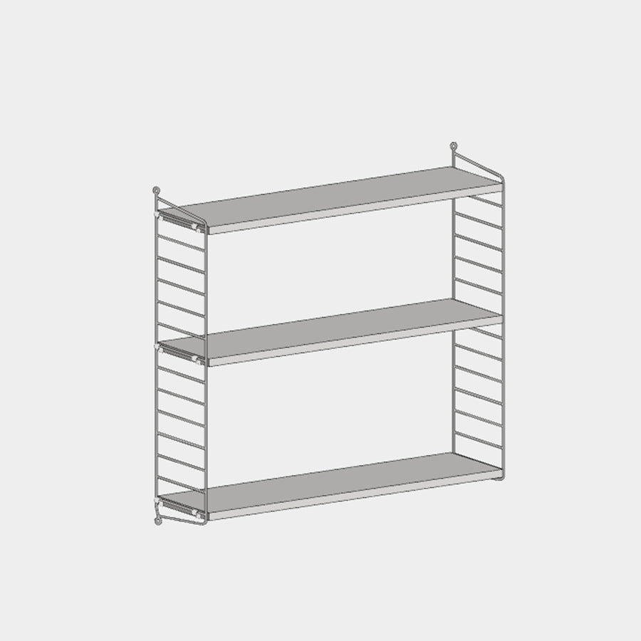 String System BASIC オーク　78×20 string system shelves 3-pack 78×20cm ストリングシステム組立パーツ