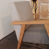 &lt;Limited stock&gt; Basic Sofa 1 Seater Oak