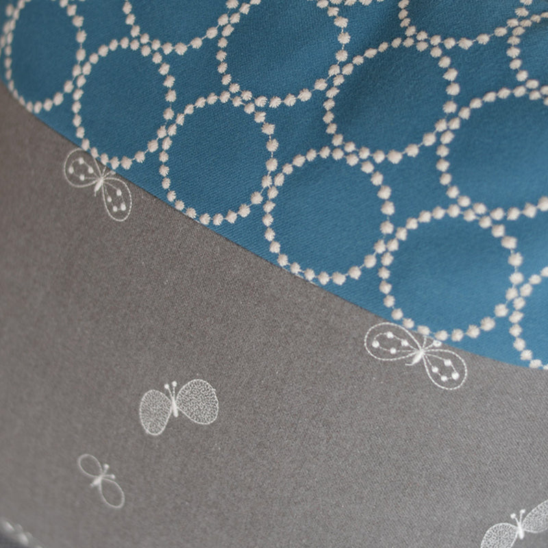 mina perhonen dop 「tambourine × choucho」クッションカバー ブルー×グレー