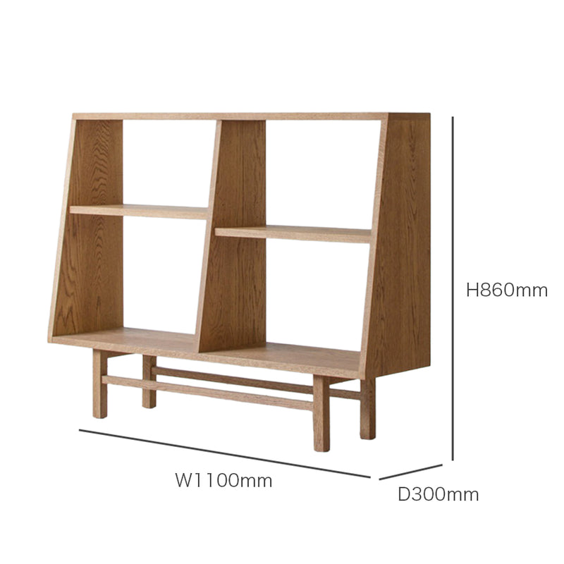 Basic Book Case Wide | オーク/ウォルナット無垢材