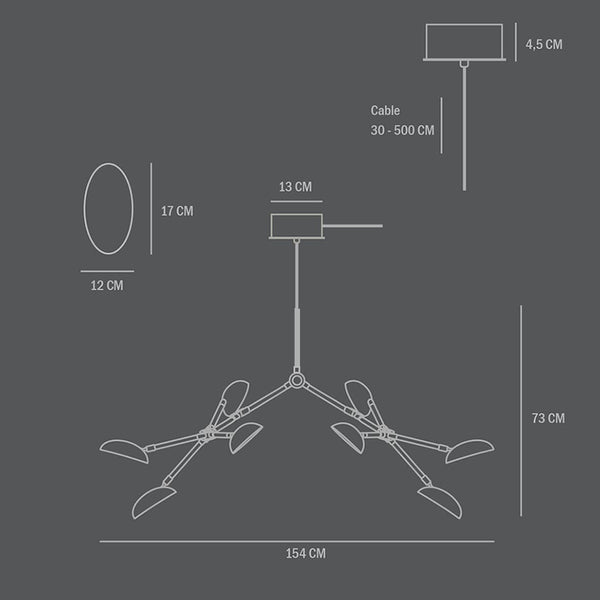 101 COPENHAGEN【日本代理店】デンマークデザイン Drop Chandelier - Bronze (5m)