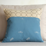 mina perhonen dop 「tambourine × choucho」クッションカバー エクリュ×ブルー