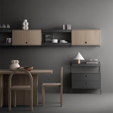 String フリップドアキャビネット 78×30 グレー