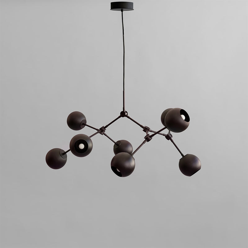 101 COPENHAGEN【日本代理店】デンマークデザイン Drop Chandelier Mini Globe Burned Black (5m)