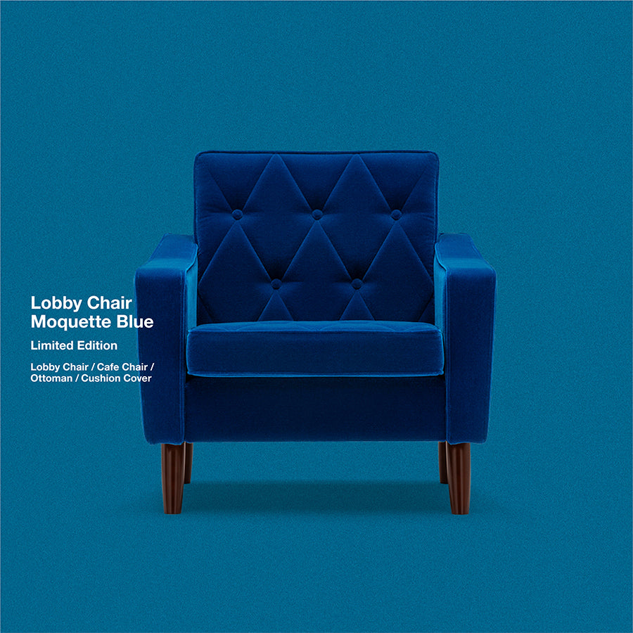 カリモク60【正規販売店】 ロビーチェア 3シーター モケットブルー