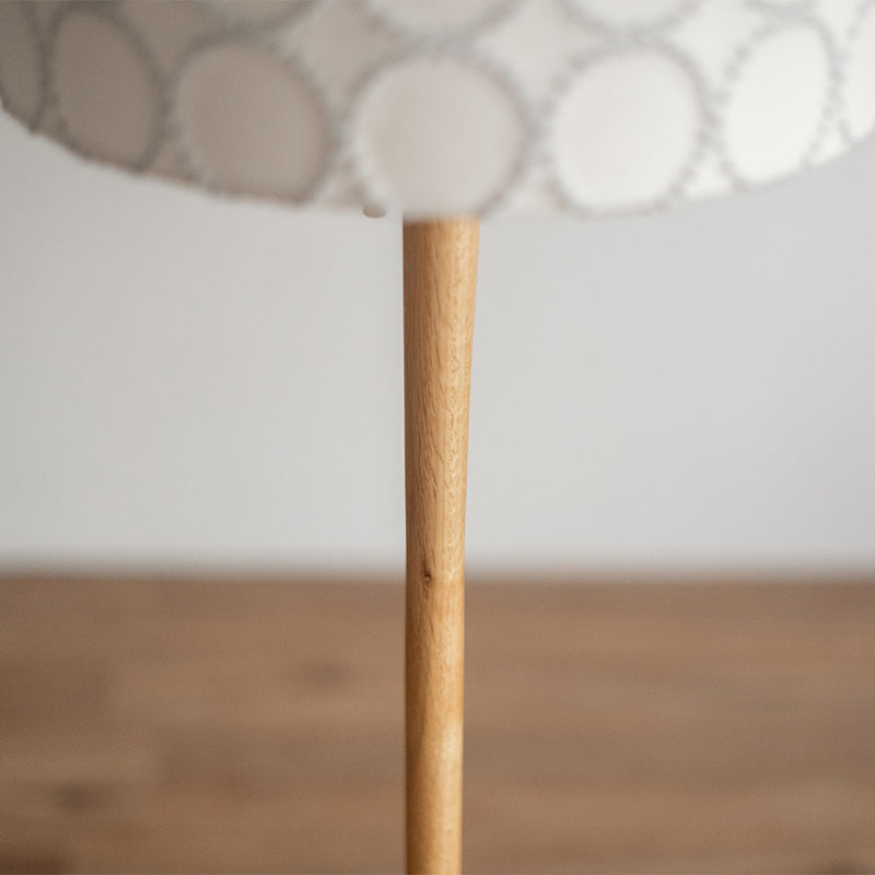 kilta floor lamp (tambourine) ホワイト×ライトブルー | オーク/ウォルナット無垢材