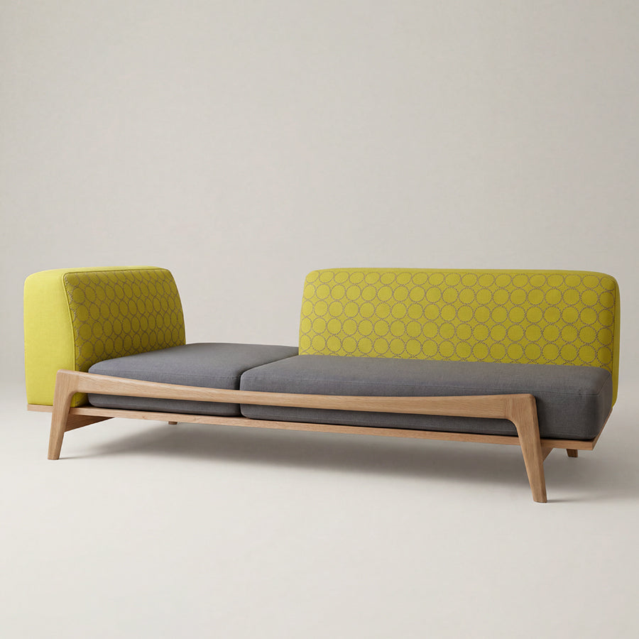 Luu Sofa dop tambourine yellow / gray | オーク/ウォルナット/アッシュ無垢材