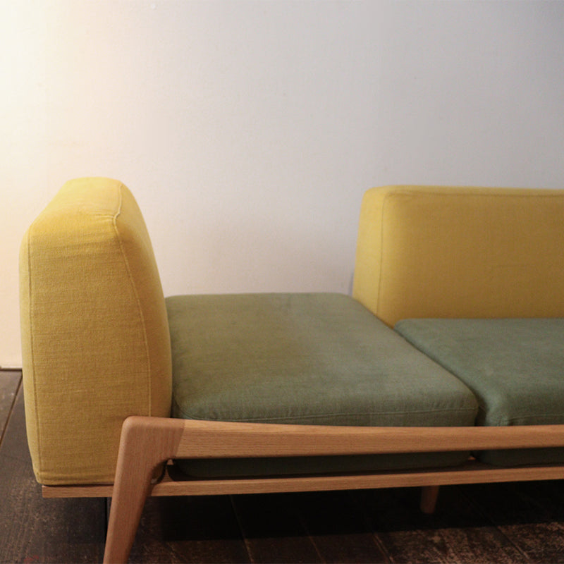 &lt;Limited stock&gt; Luu Sofa yellow / green | Oak