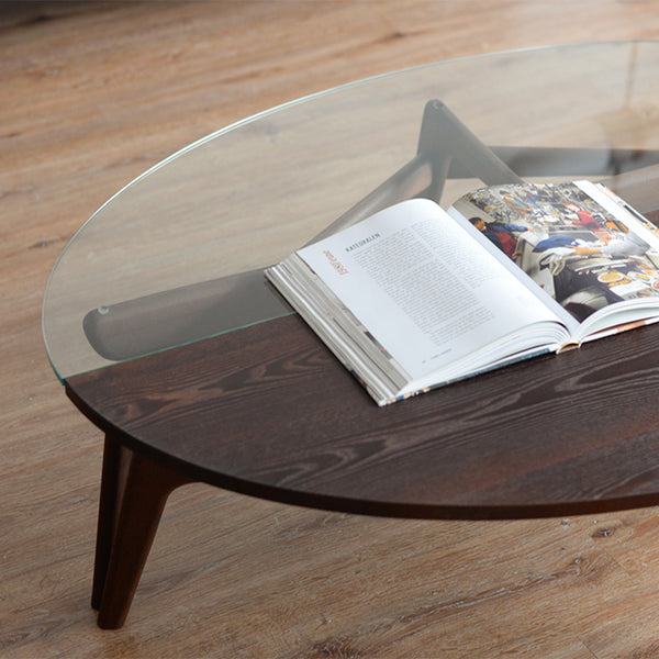 Luu Table（glass top）ノルディックアッシュ | アッシュ無垢材