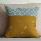 mina perhonen dop 「tambourine × choucho」クッションカバー ライトブルー×オリーブ