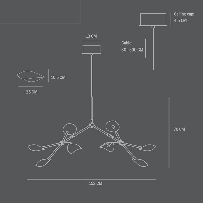 101 COPENHAGEN【日本代理店】デンマークデザイン Stingray Chandelier Bronze (5m)