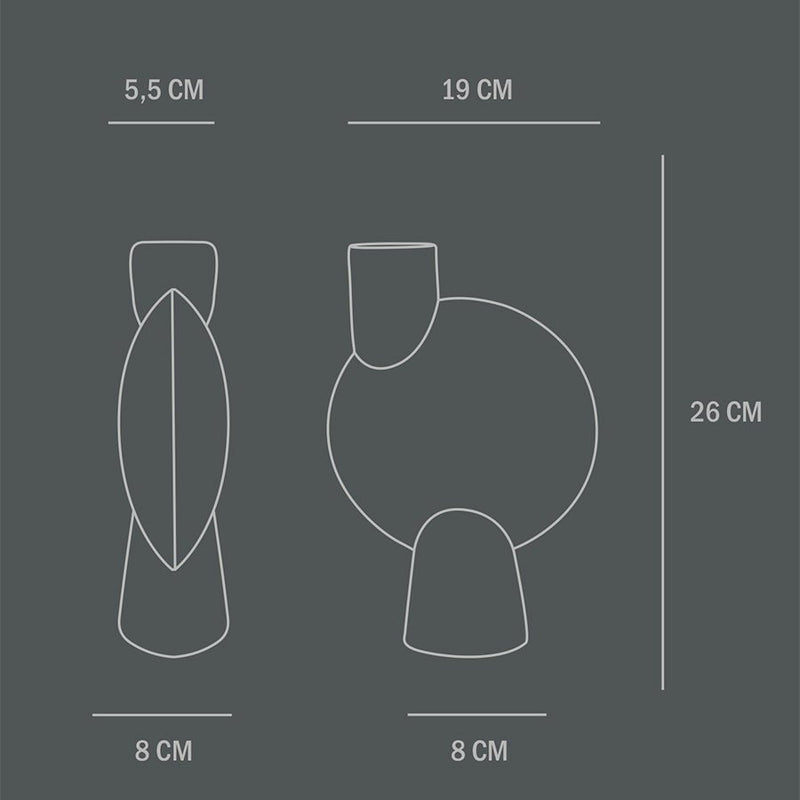 【20%OFF】101 COPENHAGEN Sphere Vase Bubl Medio Taupe