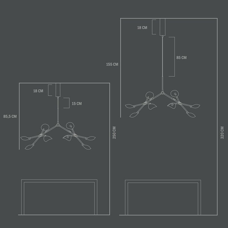 101 COPENHAGEN [Japan Distributor] Danish Design Stingray Chandelier - Brass