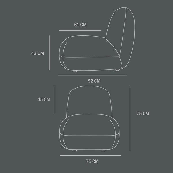 101 COPENHAGEN【日本代理店】デンマークデザイン Toe Chair Flat - Taupe (Pallazo 163)