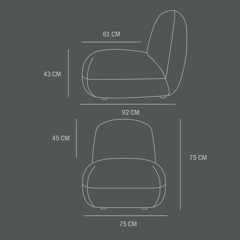 101 COPENHAGEN【日本代理店】デンマークデザイン Toe Chair Flat - Taupe (Pallazo 163)