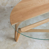Luu Table（glass top） | オーク/ウォルナット無垢材