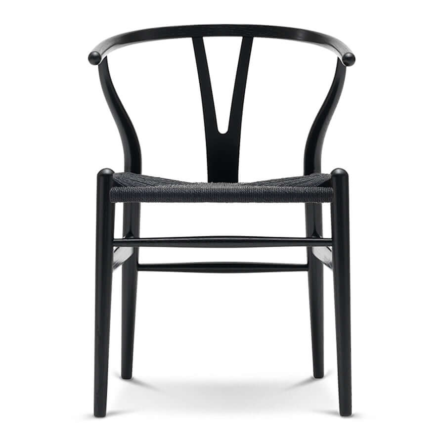 ワイチェア（オーク材・オイル仕上げ・ブラックペーパーコード） シートクッションプレゼント！CH24 Yチェア ウォールナット ブラック